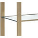 Ambretta Gold / Clear Bookcase, Large